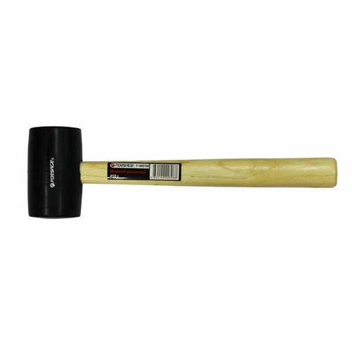 Киянка резиновая с деревянной ручкой (450г, ?55мм) Forsage F-1803160 киянка резиновая зубр белая с деревянной ручкой 900г