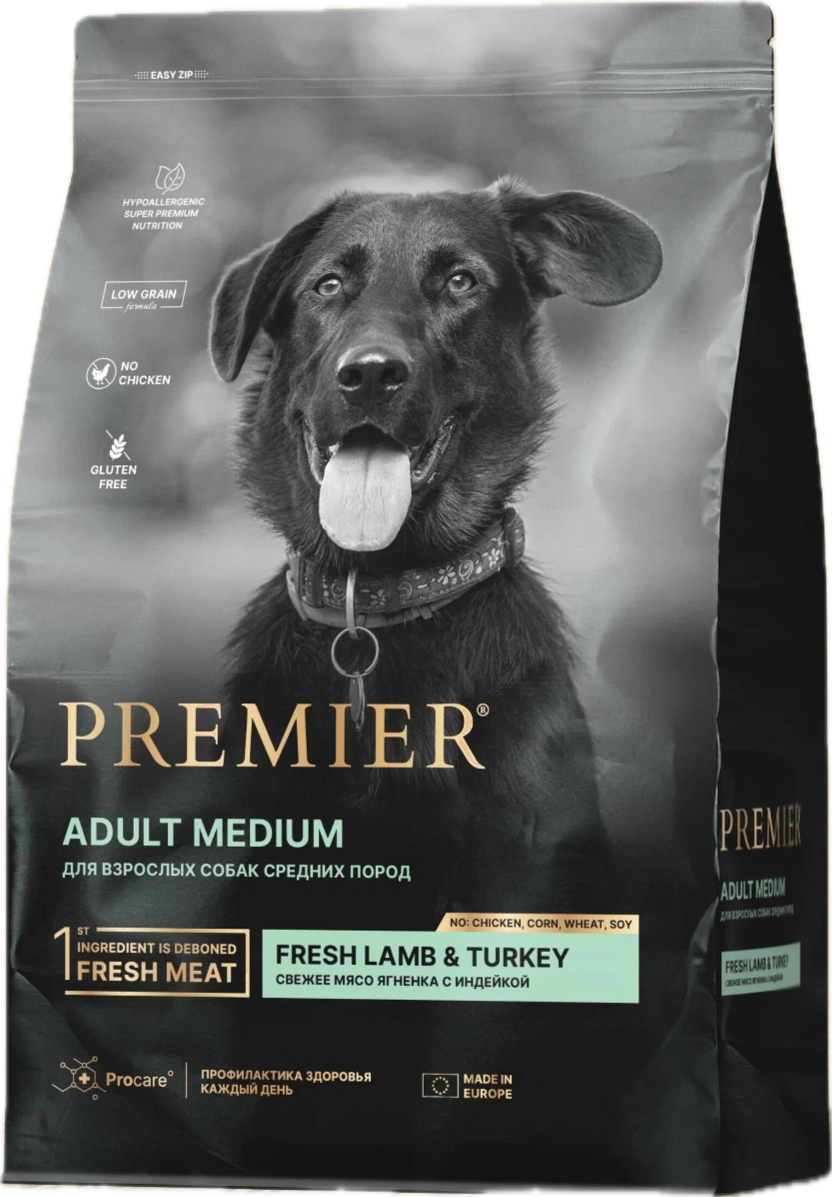 Сухой корм для собак Premier Dog Lamb&Turkey ADULT Medium (Свежее мясо ягненка с индейкой для собак средних пород) 3 кг