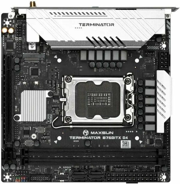 Материнская плата Maxsun TERMINATOR B760ITX D4 WIFI (LGA1700, MINI-ITX)