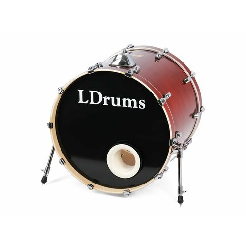 Бас-барабан 22 x 18, красный, LDrums 5001012-2218 барабанная установка ldrums 5001012 красная