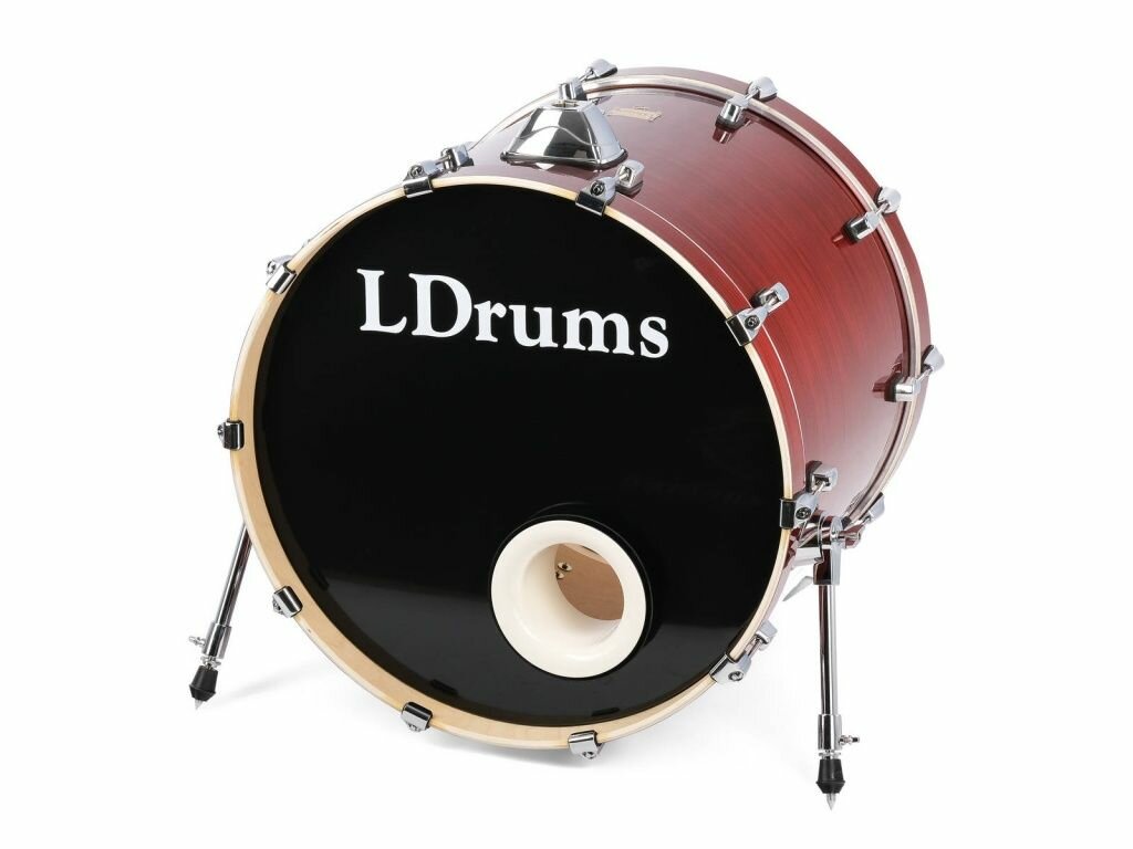 Бас-барабан 22" x 18", красный, LDrums 5001012-2218