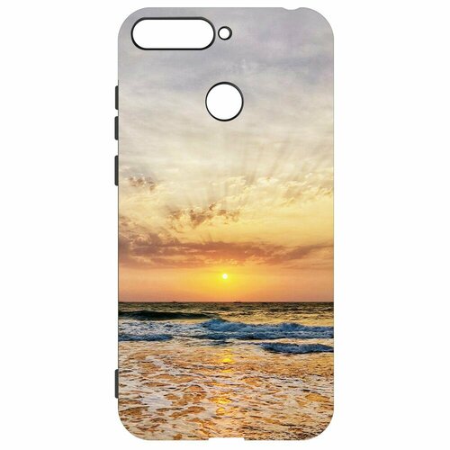 Чехол-накладка Krutoff Soft Case Индия, Пляжи Гоа для Huawei Y6 Prime (2018) черный чехол накладка krutoff soft case индия пляжи гоа для huawei y5 2019 черный