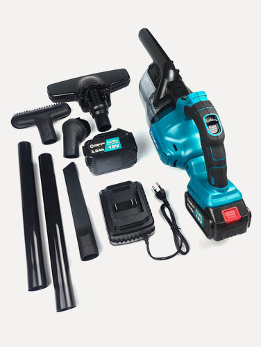 Изображение товара Пылесос аккумуляторный портативный с двумя аккумуляторами 18В - 21В