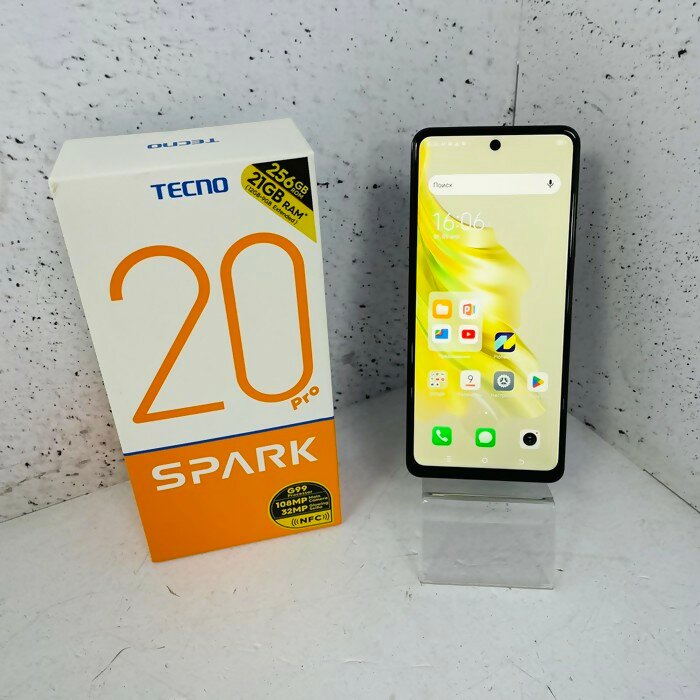 Смартфон TECNO Spark 20 Pro 12/256 Гб Черный