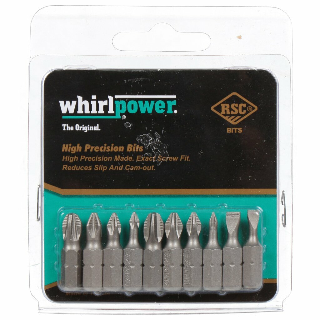 Набор бит Whirlpower Ассорти 10 штук 25 мм Ph Pz Sl Тайвань