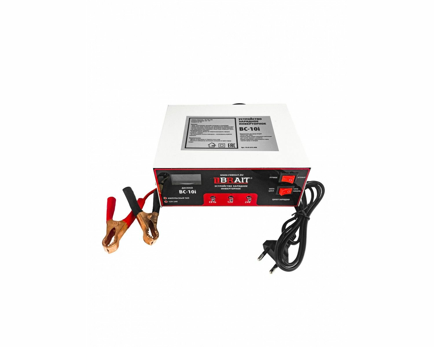 Устройство зарядное BC-10i (инверторное 12/24В емкость 6-150А/ч ток 0-10А)
