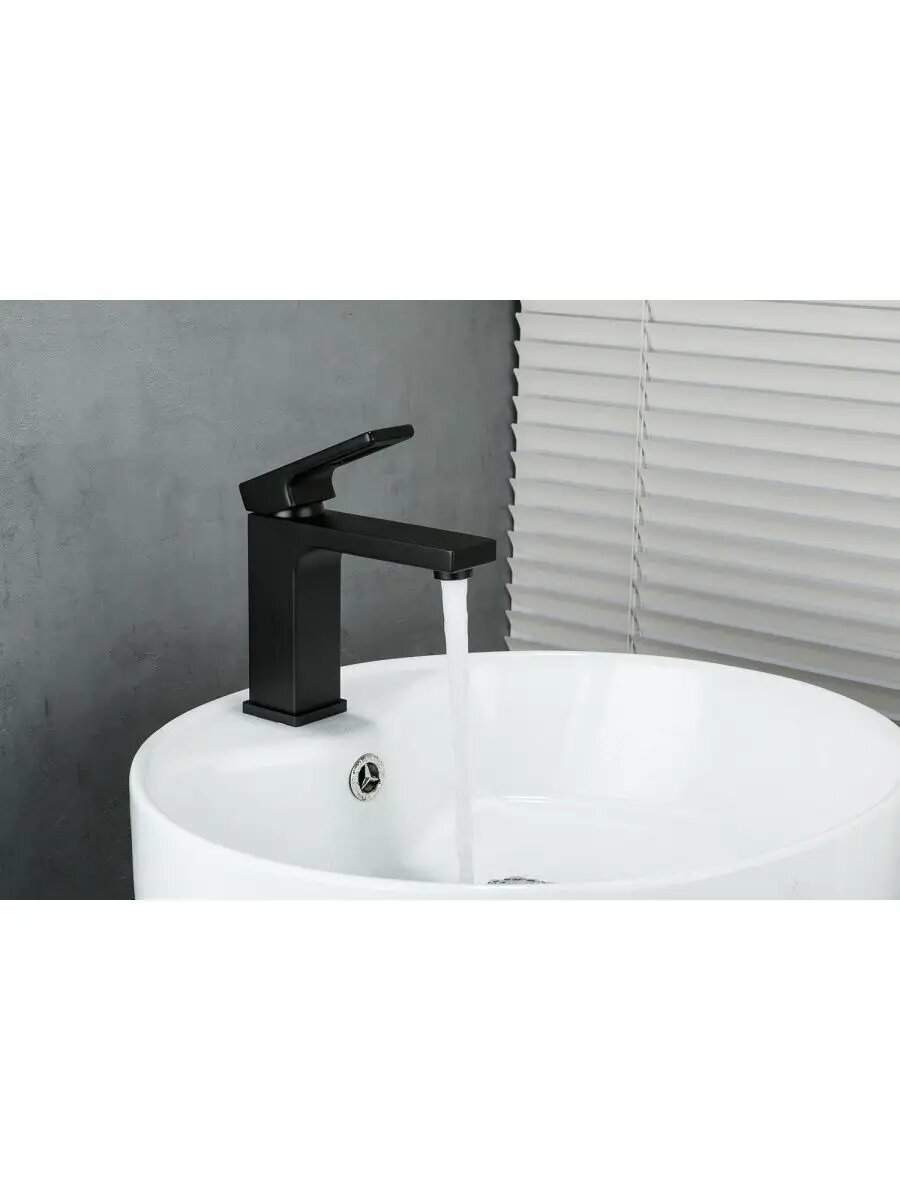 Смеситель для раковины Gappo G1017-6 чёрный