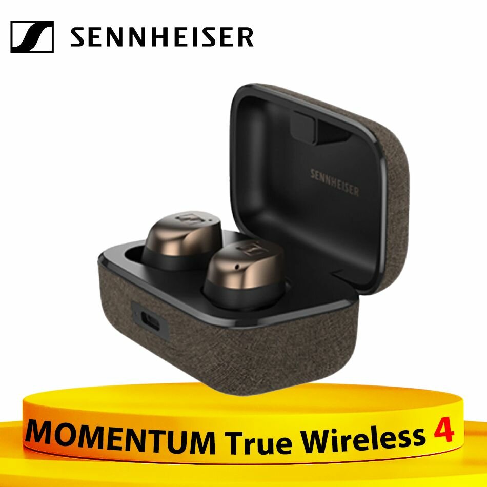 Sennheiser Наушники беспроводные с микрофоном Sennheiser Momentum True Wireless 4, Bluetooth, USB Type-C, золотой