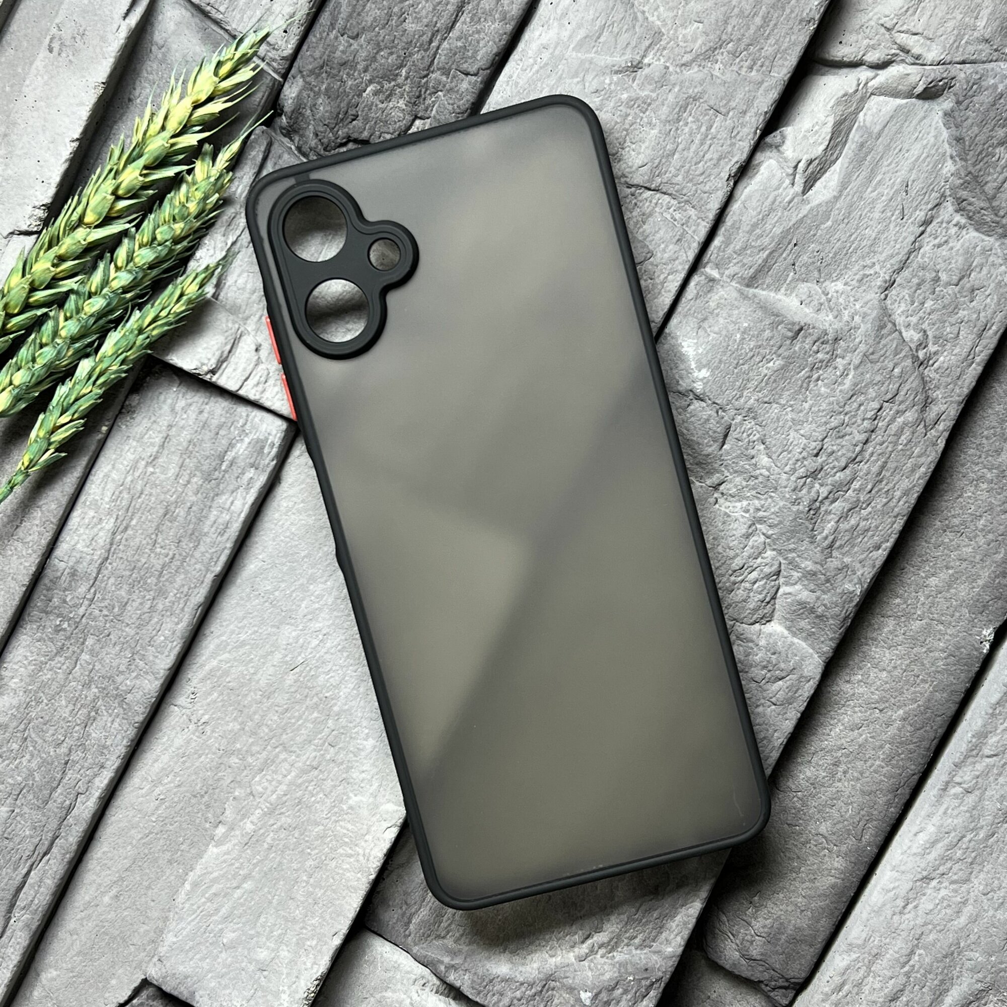 Чехол противоударный для Samsung Galaxy A06 / Самсунг А06 матовый , с защитой камеры Samsung Galaxy A06 , черный