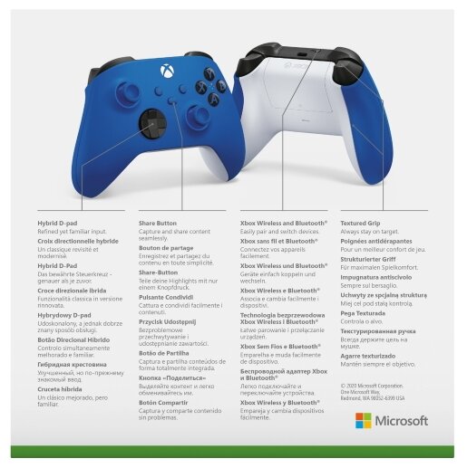 Геймпад Microsoft Xbox Wireless Controller, синий — фото 1
