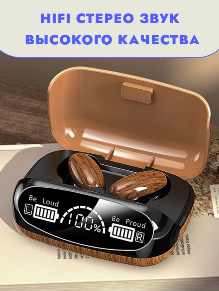 Беспроводные черные наушники TWS M35, bluetooth гарнитура для телефона и компьютера — фото 1