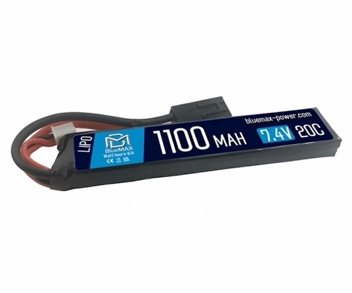 Аккумулятор BlueMAX 7.4V Lipo 1100mAh 20C stick (10x21x102)
