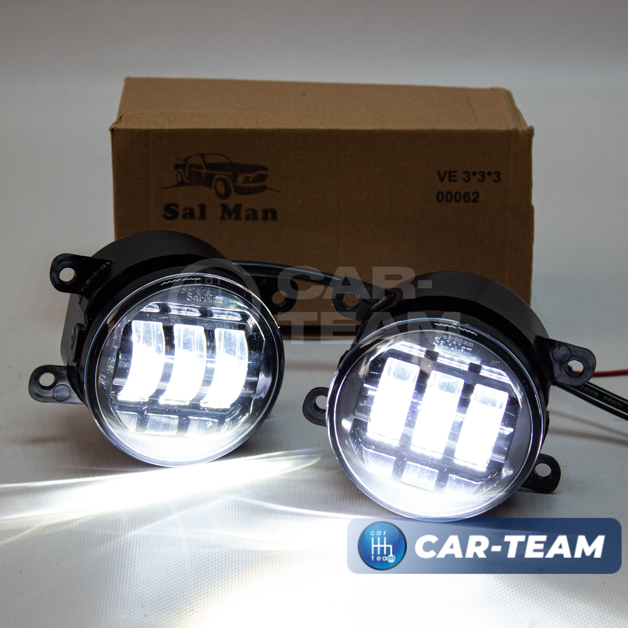ПТФ Веста 3 диода LED 30W Sal-Man (арт.00062) Нива Урбан, Гранта FL, Ларгус FL, X-Ray, Renault, Nissan, Honda