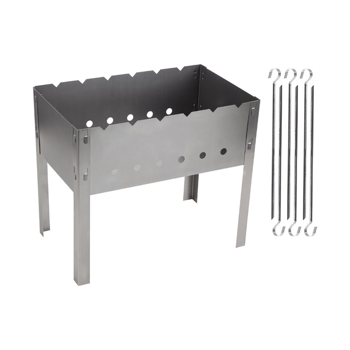 Мангал Ecos 400х240х350 мм 0.35 мм 6 шампуров