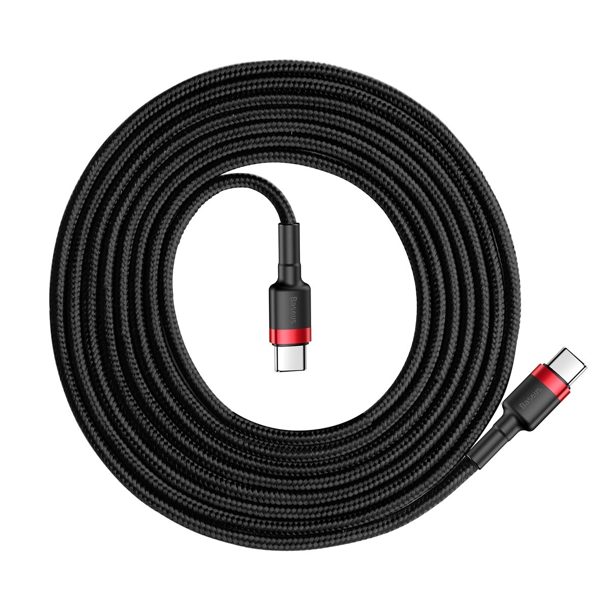 Кабель Baseus для зарядки и передачи данных Type-C PD2.0 60W 2м, черный/серый