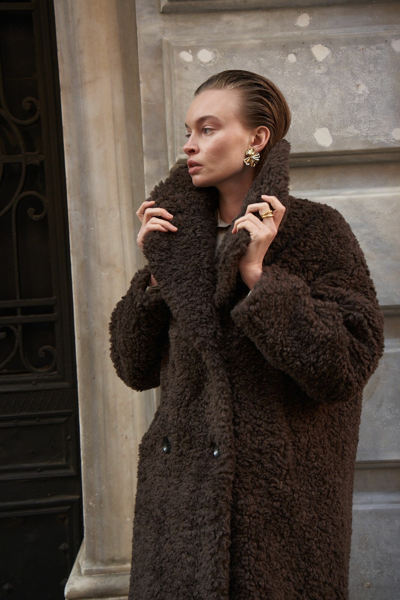 Шуба TO BE ONE, размер M, коричневый