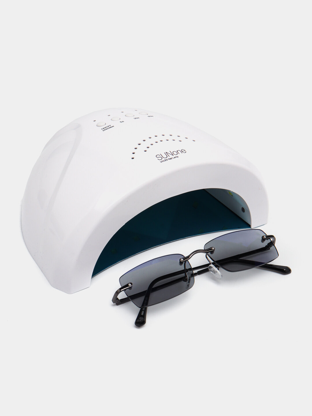 Солнцезащитные очки , белый, — фото 1