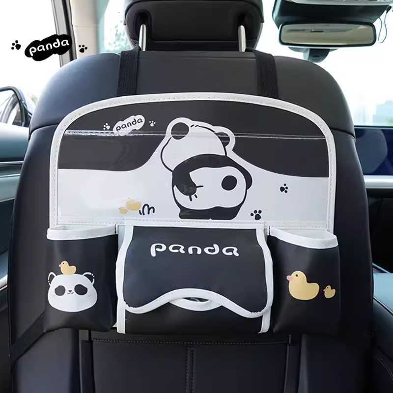 Панда автомобильный органайзер сумка - прочная кожаная хранение для салона, компактный дизайн