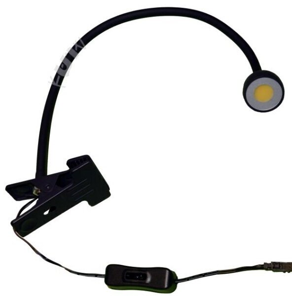 Кроватный светильник на гибкой ножке FC-LED345, светильник на прищепке, светодиодный светильник с блоком питания 12V, GLS - фотография № 2