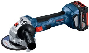 <b>Аккумуляторная</b> УШМ BOSCH GWS 180-Li 4.0Ач x2, GAL 18V-40 кейс (06019H90R0), 125 мм <span>тип питания: <b>аккумуляторный</b>, количество дисков: 1</span>