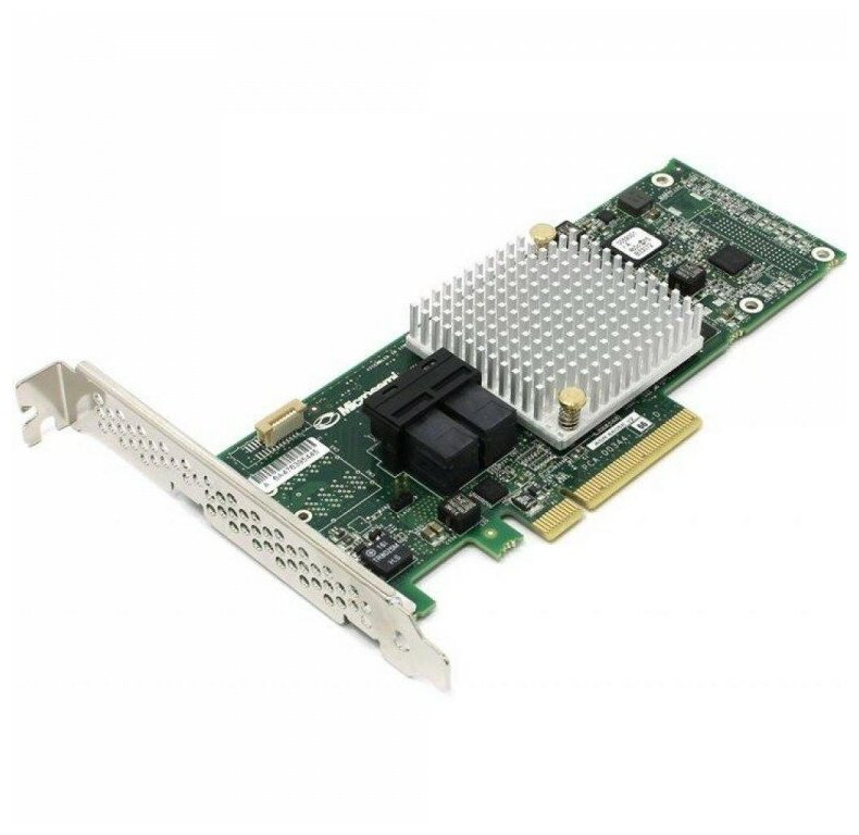Raid-контроллер Microsemi Adaptec ASR-8805E SGL (2294001-R) PCIe 3.0 x8 LP, SAS/SATA 12G, RAID 0,1,10, 8port (2*int SFF8643), Cache 512Mb