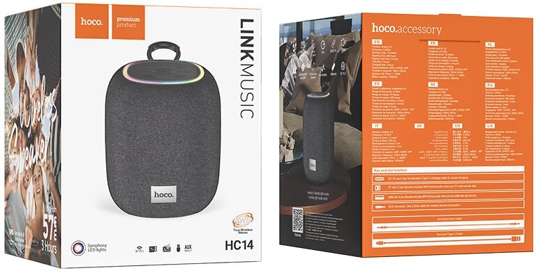 Колонка HC14 Link sports BT speaker, HOCO, серый