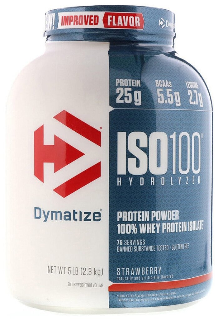 Протеин Dymatize ISO-100 (2300 г) клубника