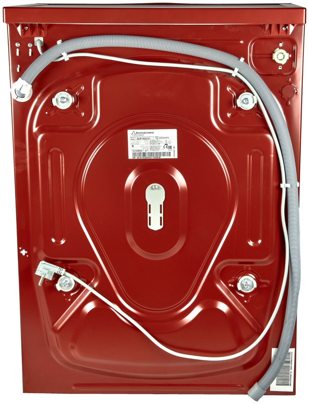 Узкая стиральная машина, 84.5x59.7x41.6 см, загрузка фронтальная, 6кг, до 1200 об/мин при отжиме, A++, LED дисплей, красная - фотография № 15