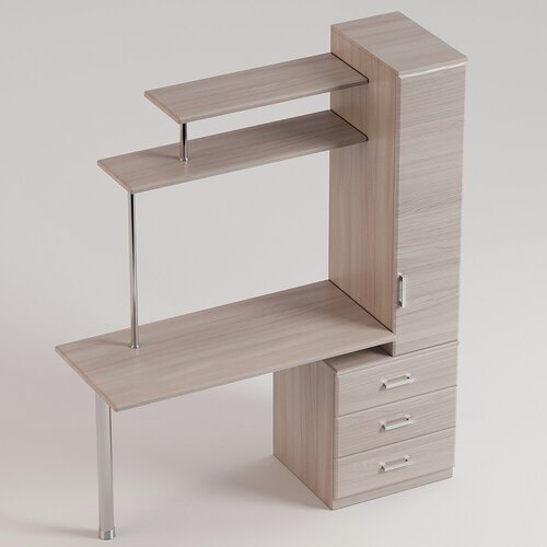 Изображение товара Стол компьютерный (уголок школьника) СК-15 ясень шимо светлый (ШхГхВ) (1500х500х1800)мм