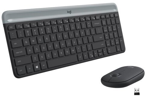 Комплект клавиатура+мышь Logitech MK470 Slim Combo Graphite