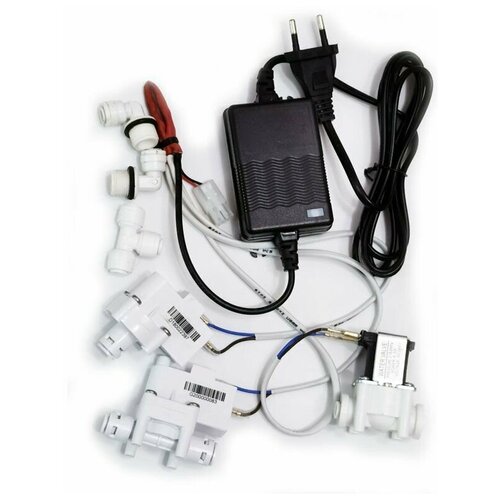 Блок питания, соленоидный клапан и набор датчиков для помпы 50 gpd фильтра Родничок 50П