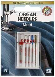 Иглы для швейных машин ORGAN, MULTI №80/2, 80-90,90,75, 5 шт. арт.4964832910752