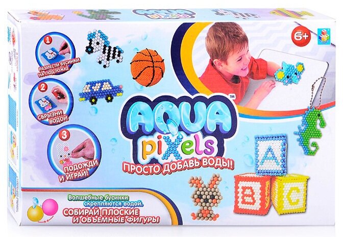 Набор для творчества 1Toy Aqua pixels Принцесса 600 деталей - фото №8