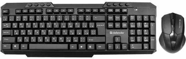 Клавиатура+мышь беспроводные Defender Jakarta C-805 RU, черный, полноразмерный