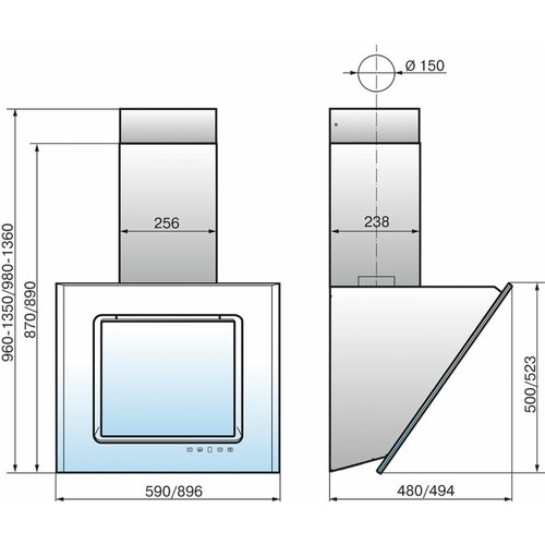 Вытяжка каминная Elikor Оникс 60П-1000-Е4Д белыйбелый управление сенсорное 1 мотор 2785000₽