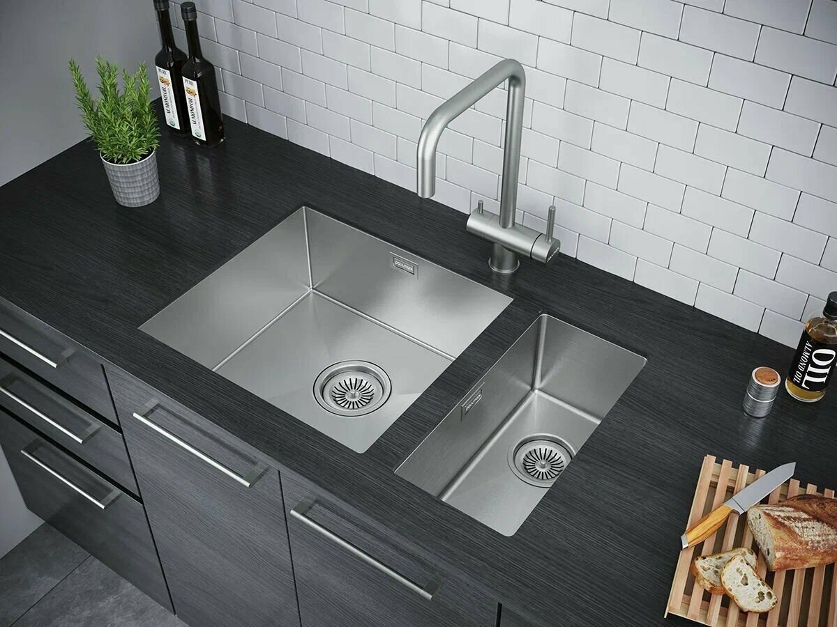 Мойка нержавеющая сталь, AISI304 KLEIN, PM202344-BS, брашированная сталь,230x440, Paulmark