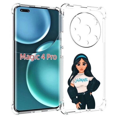 Чехол MyPads жасмин-в-джинсах женский для Honor Magic4 Pro / Magic4 Ultimate задняя-панель-накладка-бампер