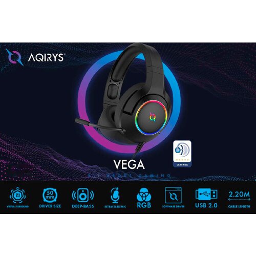 Игровые проводные наушники AQIRYS Vega