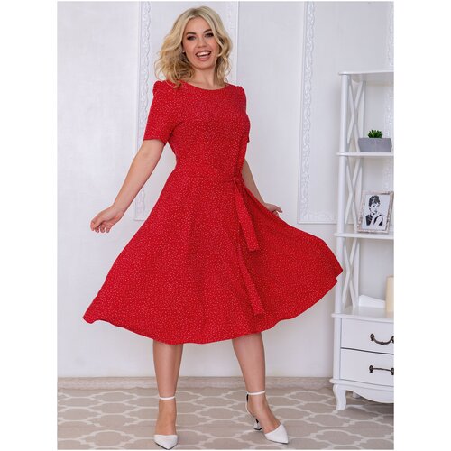 фото Платье "элегант" ниагара к/р горох/красный with street