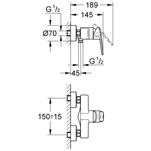 Смеситель для душа GROHE Europlus New. 33577002