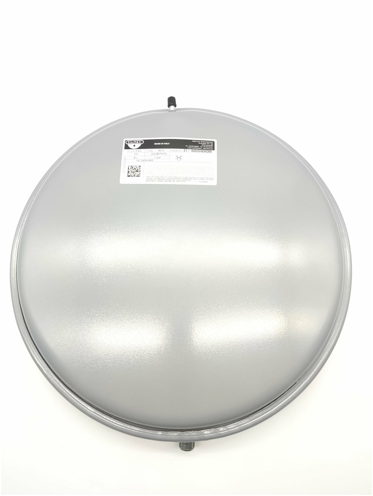 Бак расширительный Zilmet Италия 8L G3/8 на газовые готлы Ariston 3C0000826 87186425520 65104261 39841230 36800780 3003200028 - фотография № 2