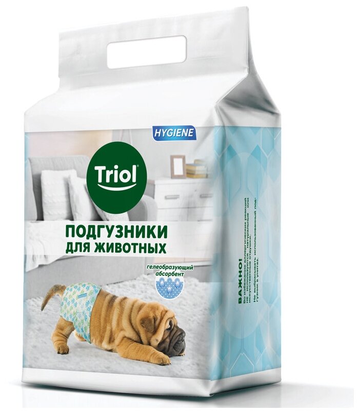 Подгузник для собак Triol Hygiene XL, 22–30 кг, 10 штук