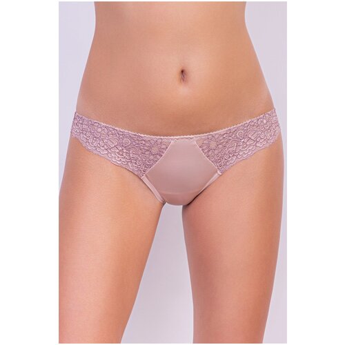 фото Milavitsa трусы танга средней посадки с кружевными вставками шарм, размер 90, нежная пудра