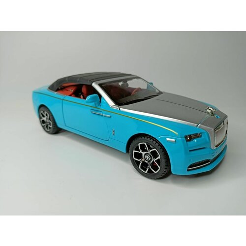фото Модель автомобиля ролс ройс кабриолет коллекционная металлическая игрушка масштаб 1:24 голубой кларин