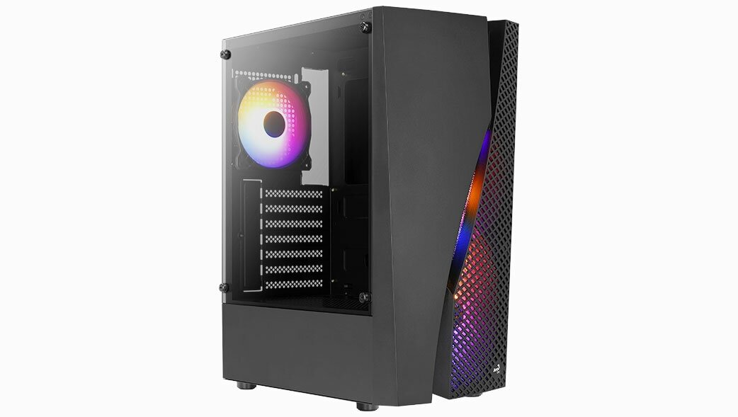 Корпус Aerocool Wave-G-BK-v2 черный без БП mATX 3x120mm 1xUSB2.0 2xUSB3.0 audio