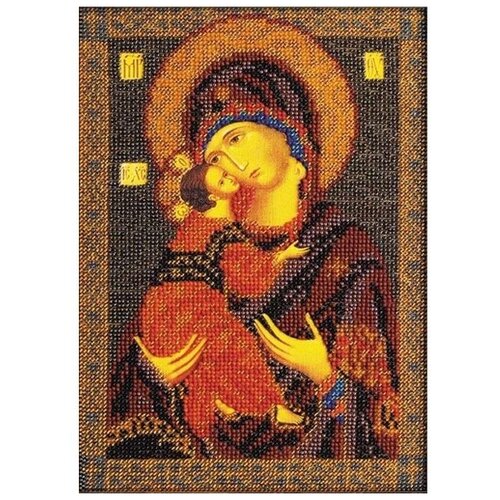 Набор вышивки бисером «Владимирская Богородица», 18x25 см, Кроше (Радуга бисера)
