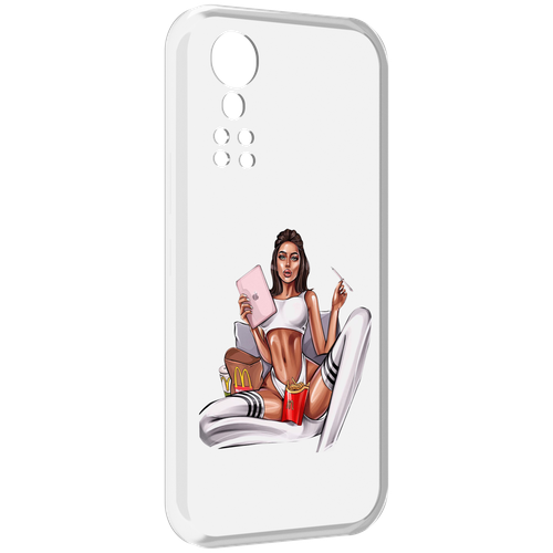 Чехол MyPads Модная-иллюстрация-девушки женский для ZTE Axon 30 5G / Axon 30S задняя-панель-накладка-бампер