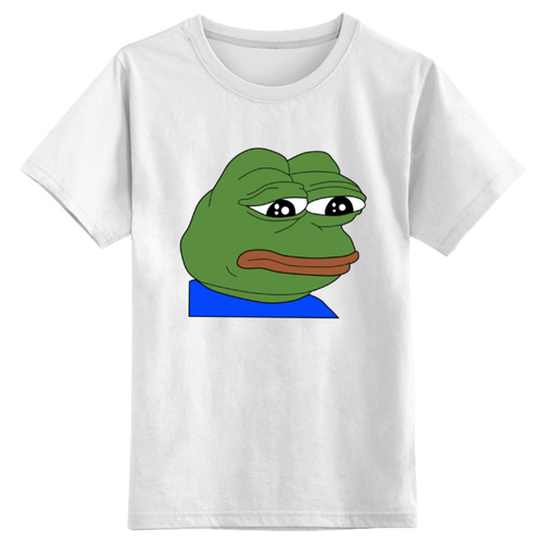Детская футболка классическая унисекс SAD FROG #1606717 (цвет: белый, пол: МУЖ, размер: XS)
