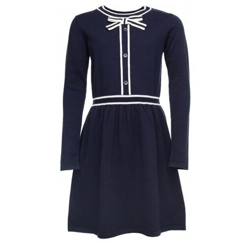 фото Платье playtoday размер 164, темно-синий/светло-белый/белый