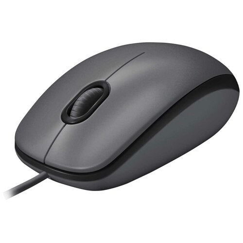 Мышь проводная оптическая Logitech M100 1000dpi серый 162700₽